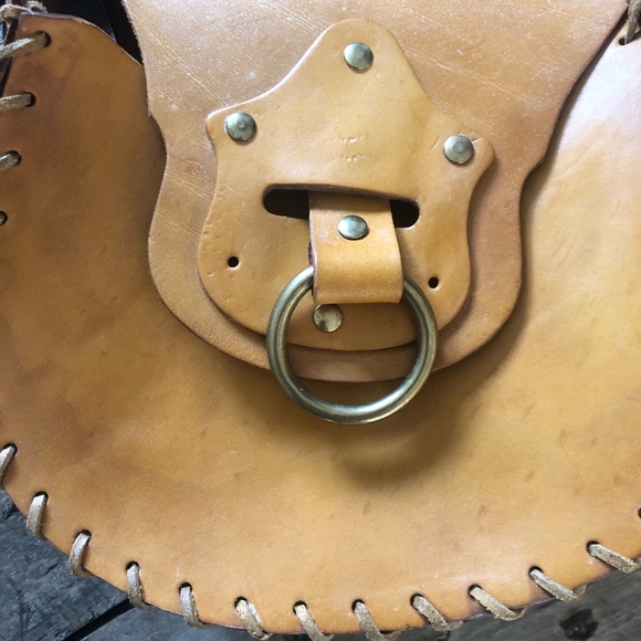 Vintage handmade leather bag - Picture 4 of 5